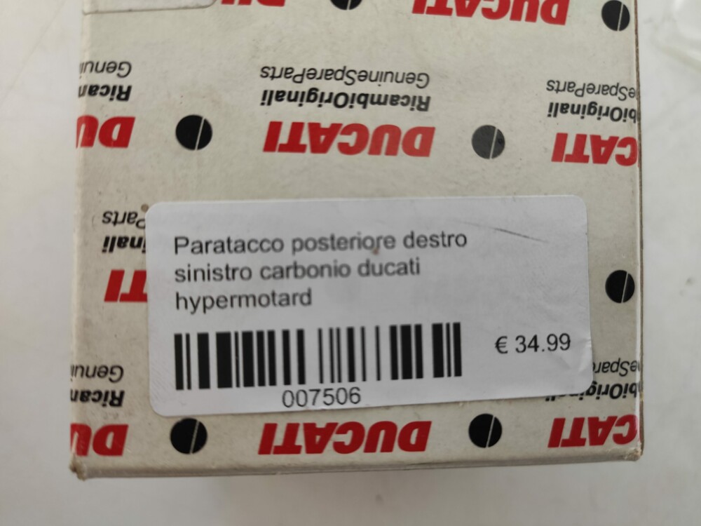 Paratacco posteriore destro sinistro carbonio ducati hypermotard