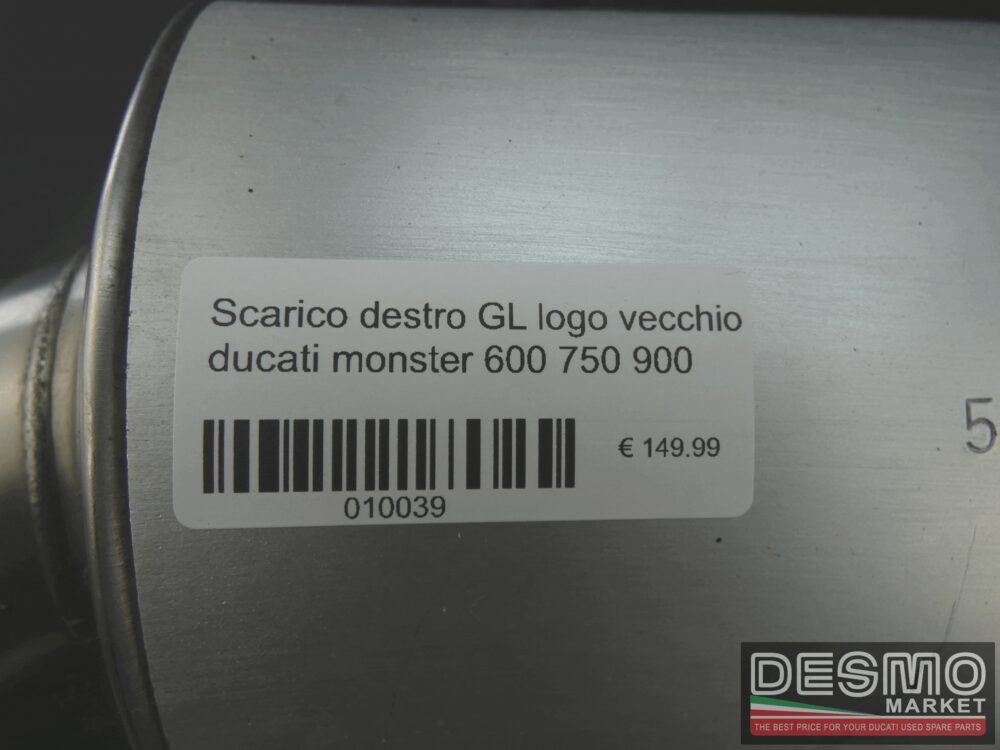 Scarico destro GL logo vecchio ducati monster 600 750 900