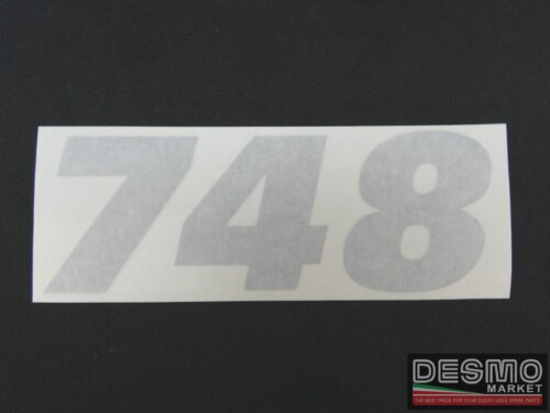 Emblema Ducati 748 argento per rosso