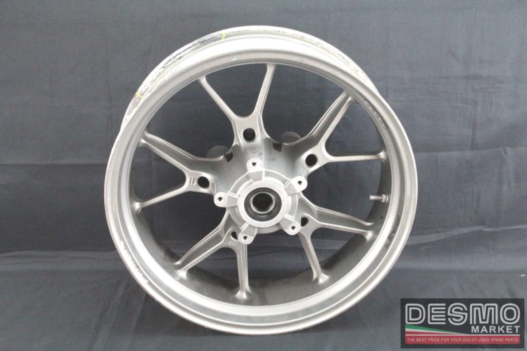 Cerchio posteriore grigio dieci razze 17 x 5,5 Ducati 749 999