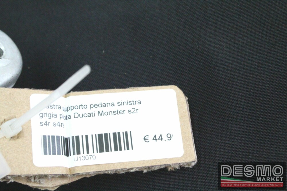 Piastra supporto pedana sinistra grigia pilota Ducati Monster s2r s4r