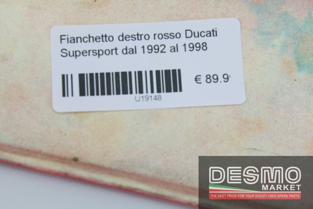 Fianchetto destro rosso Ducati Supersport dal 1992 al 1998