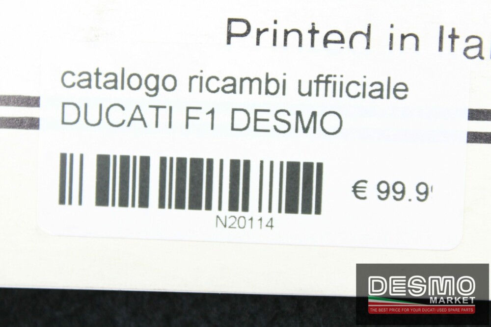 catalogo ricambi ufficiale DUCATI F1 DESMO