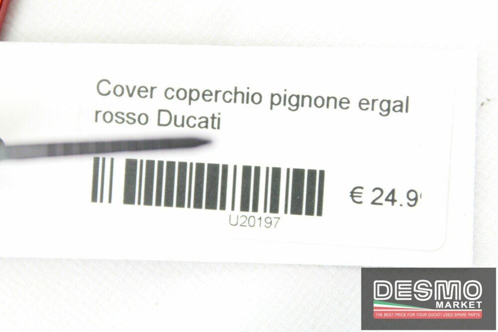 Cover coperchio pignone ergal rosso Ducati