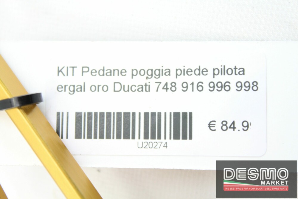 KIT Pedane poggia piede pilota ergal oro Ducati 748 916 996 998
