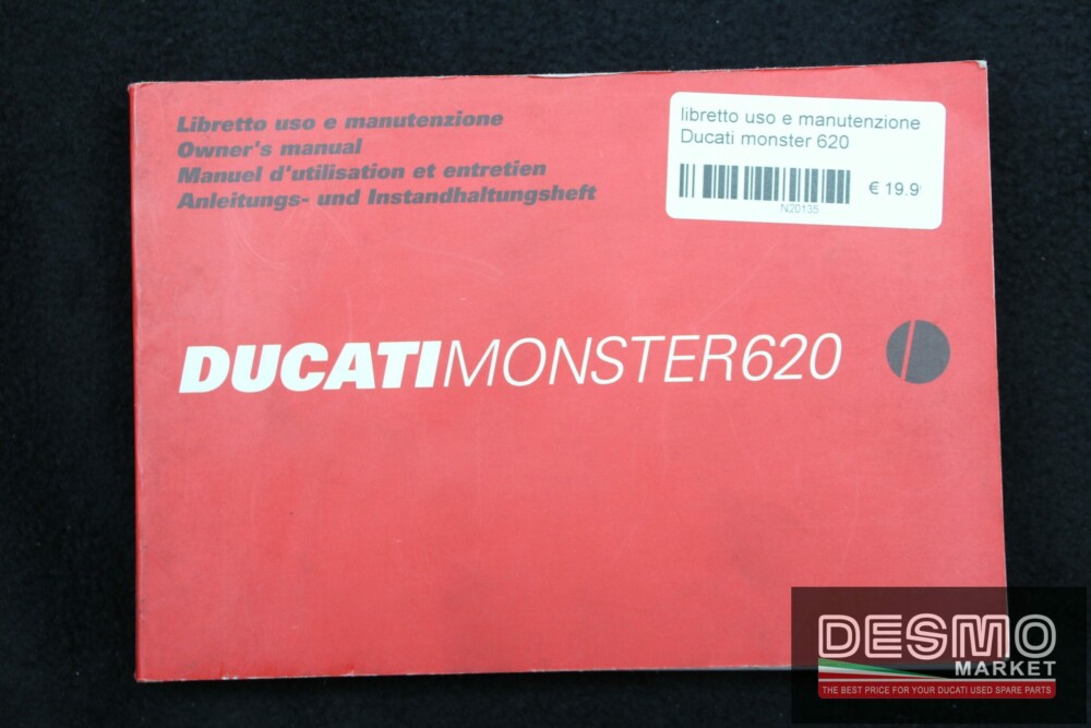 libretto uso e manutenzione Ducati monster 620