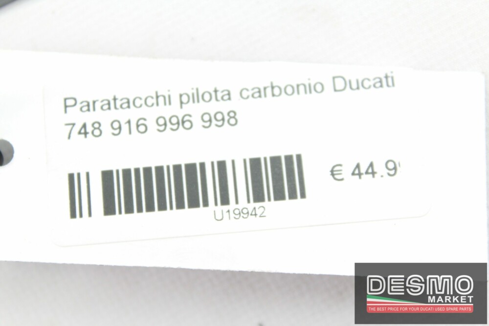 Paratacchi pilota carbonio Ducati 748 916 996 998 trasparente rifatto