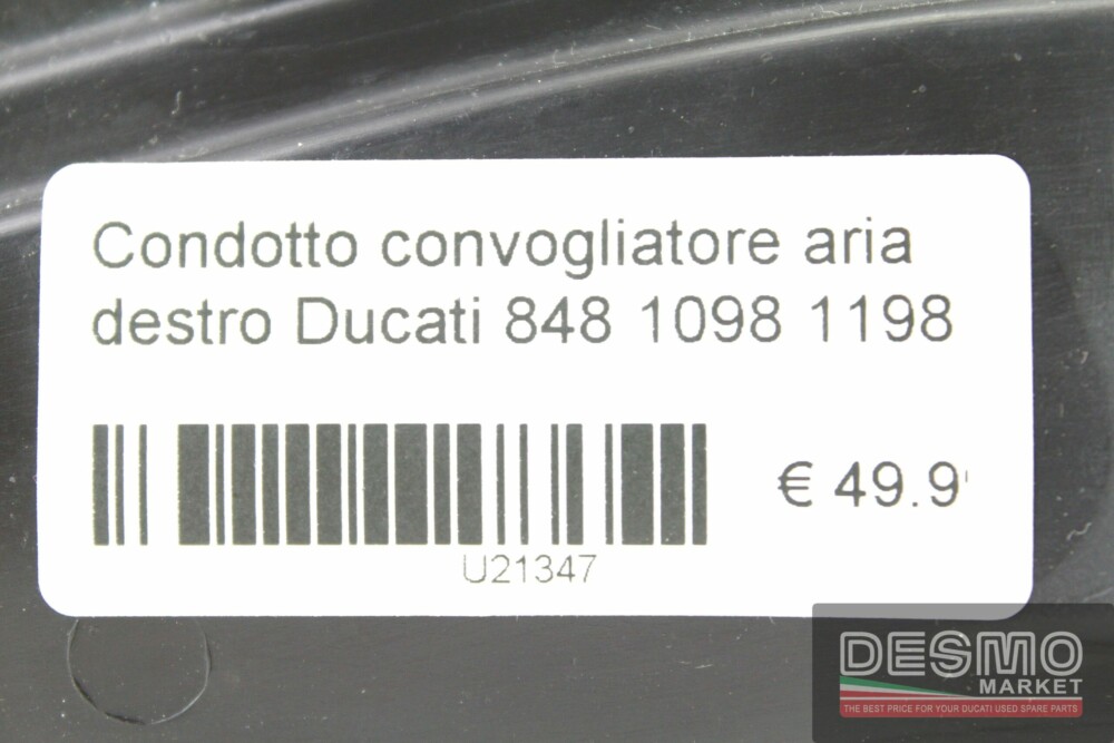 Condotto convogliatore aria destro Ducati 848 1098 1198