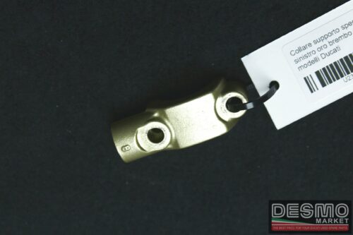 Collare supporto specchio sinistro oro Brembo per molti modelli Ducati