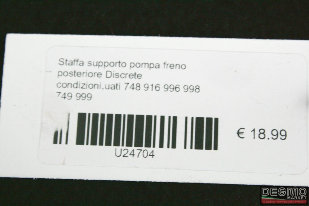 Staffa supporto pompa freno posteriore Ducati 748 916 996 998 749 999