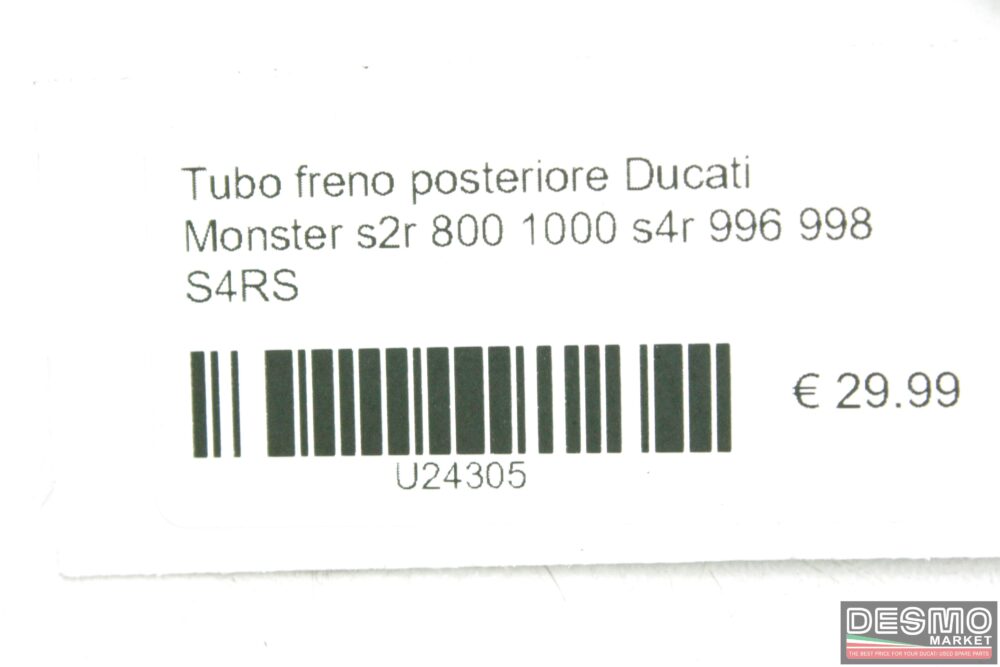 Tubo freno posteriore Ducati Monster s2r 800 1000 s4r 996 998 S4RS