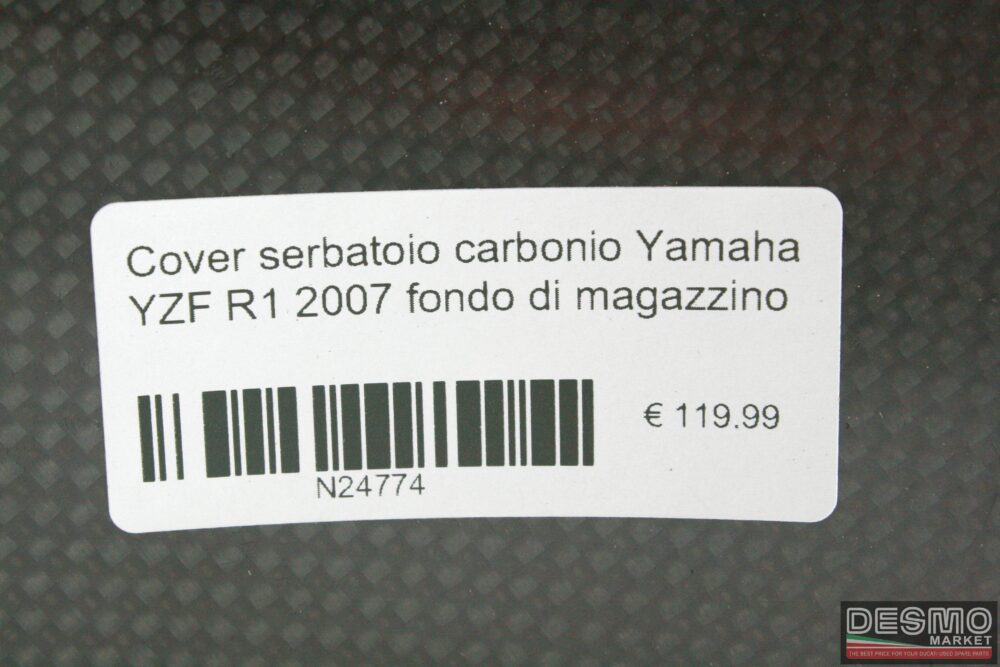 Cover serbatoio carbonio Yamaha YZF R1 2007 fondo di magazzino