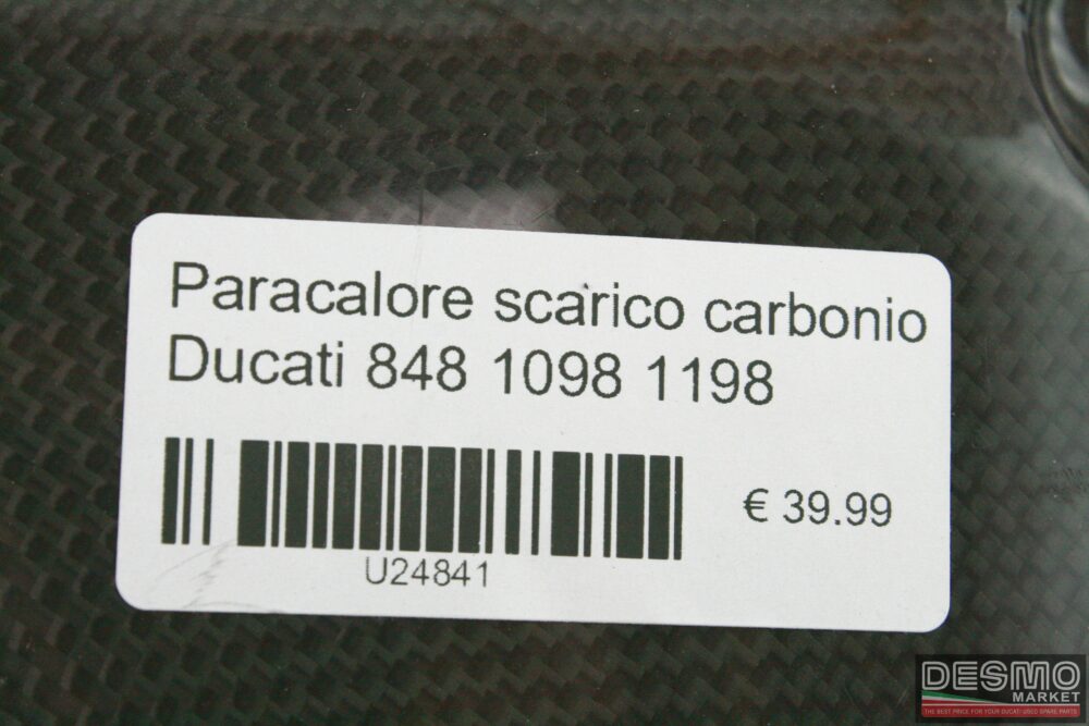 Paracalore scarico carbonio Ducati 848 1098 1198