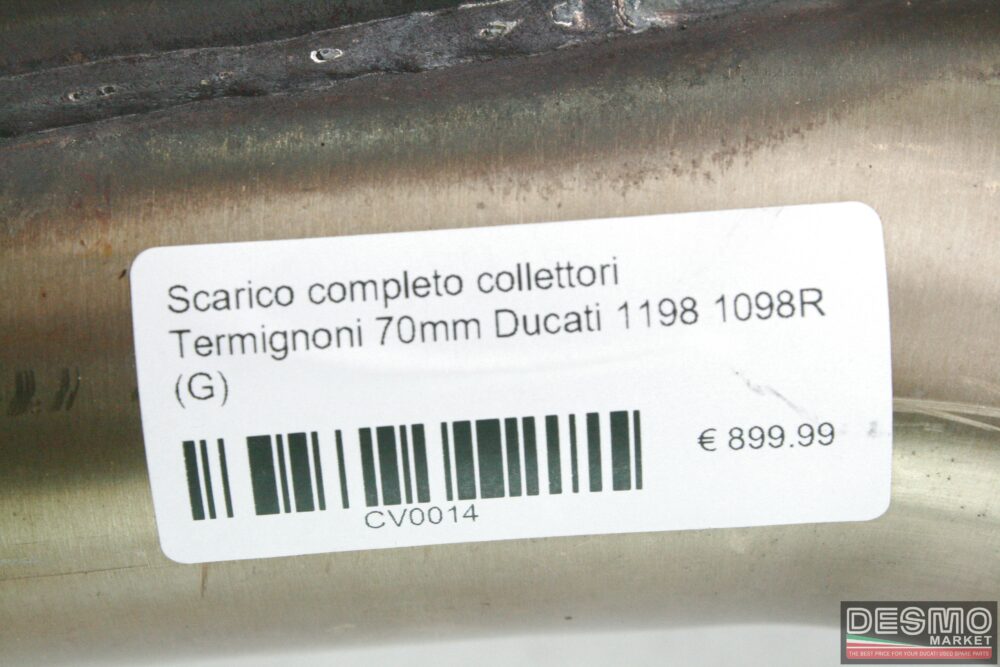 Scarico completo collettori Termignoni 70mm Ducati 1198 1098R (G)