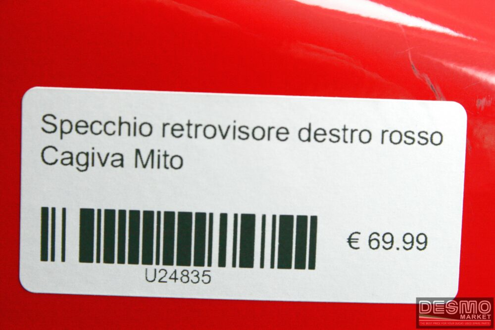 Specchio retrovisore destro rosso Cagiva Mito