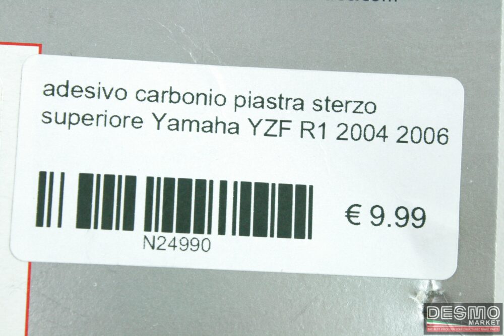 Adesivo carbonio piastra sterzo superiore Yamaha YZF R1 2004 2006