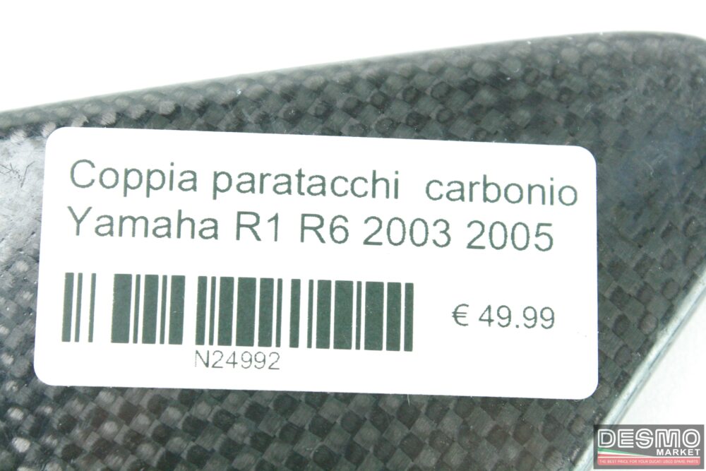 Coppia paratacchi carbonio Yamaha R1 R6 2003 2005