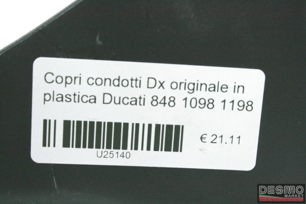 Copri condotti dx originale in plastica Ducati 848 1098 1198