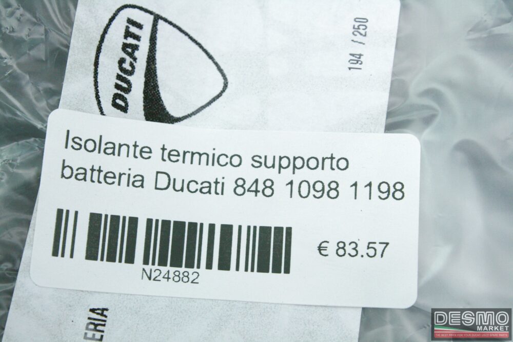 Isolante termico supporto batteria Ducati 848 1098 1198