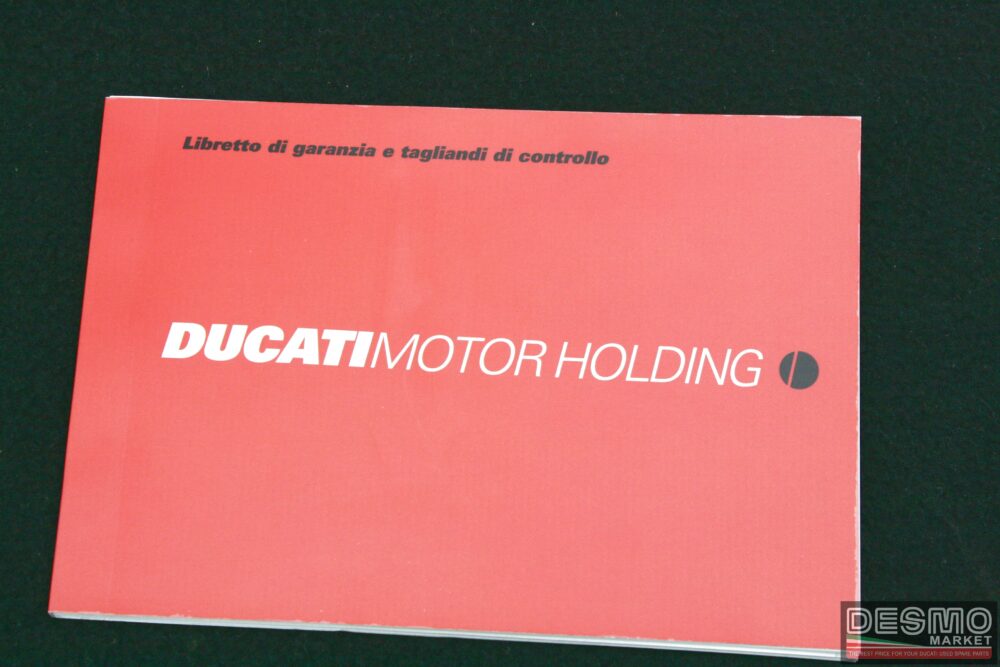 Libretto di garanzia e tagliandi di controllo ufficiale Ducati 2000