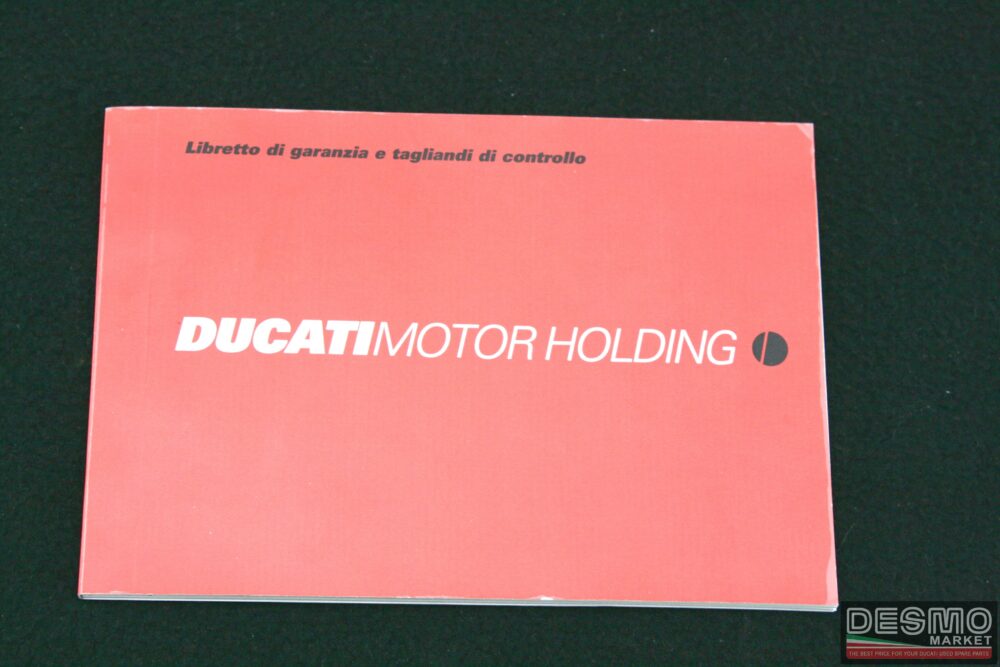 Libretto di garanzia e tagliandi di controllo ufficiale Ducati 2001