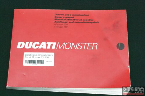 Libretto uso e manutenzione Ducati Monster 600 750