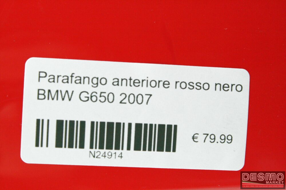 Parafango anteriore rosso nero BMW G650 2007