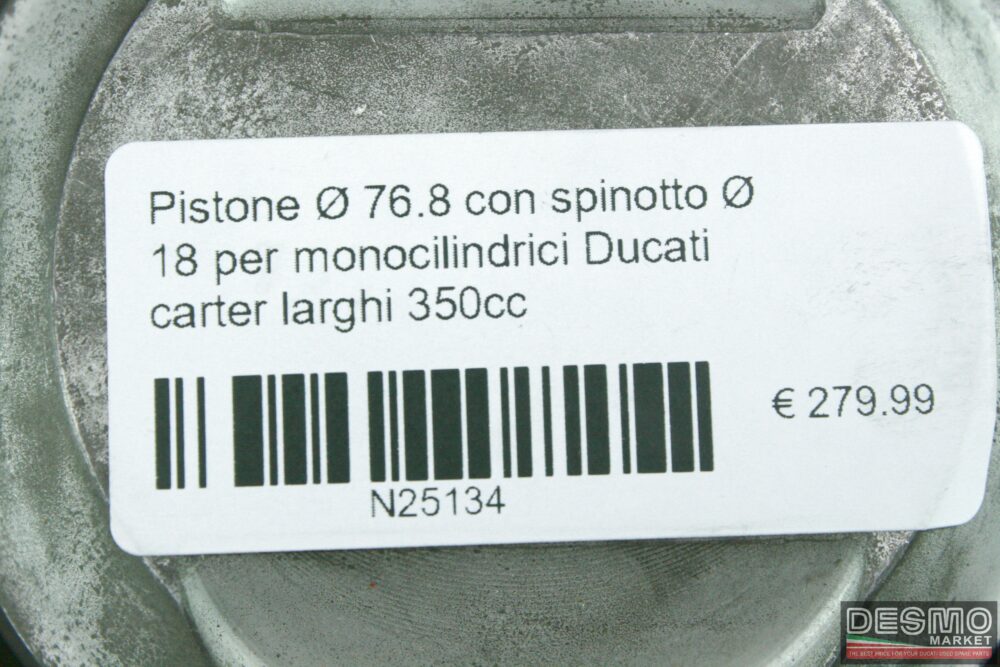 Pistone Ø76.8 spinotto Ø18 monocilindrici Ducati carter larghi 350cc