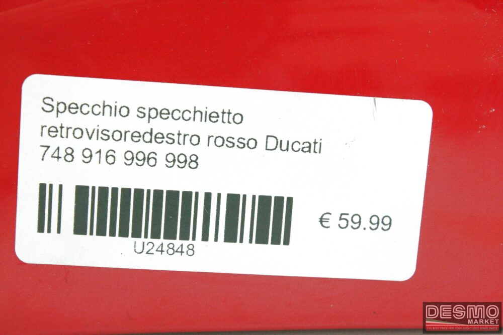 Specchio specchietto retrovisore destro rosso Ducati 748 916 996 998