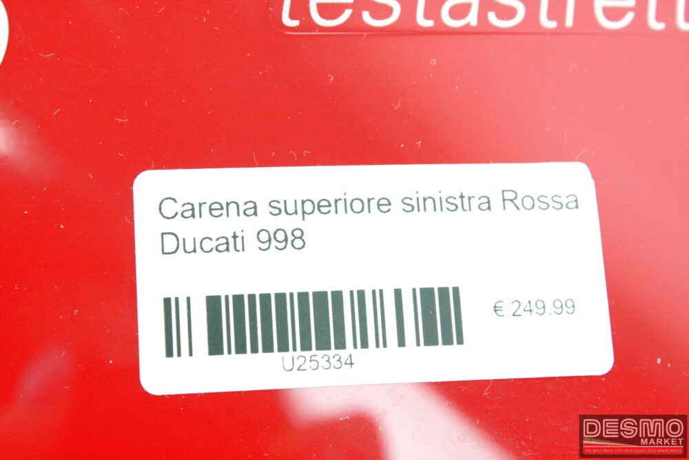 Carena superiore sinistra rossa Ducati 998