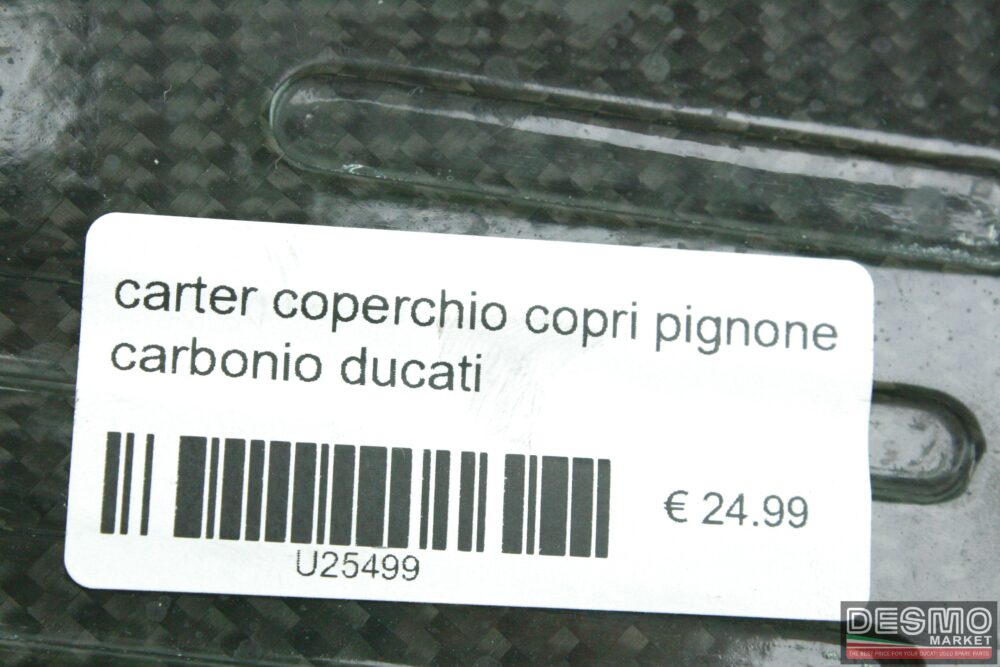 Carter coperchio copri pignone carbonio Ducati