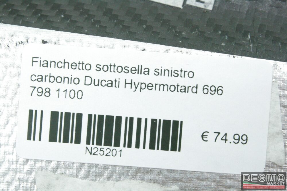 Fianchetto sottosella sinistro carbonio Ducati Hypermotard 696 796 1100