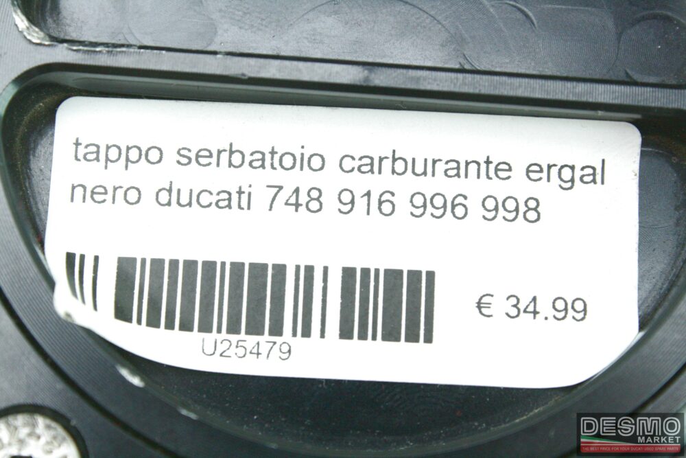 Tappo serbatoio carburante ergal nero Ducati 748 916 996 998