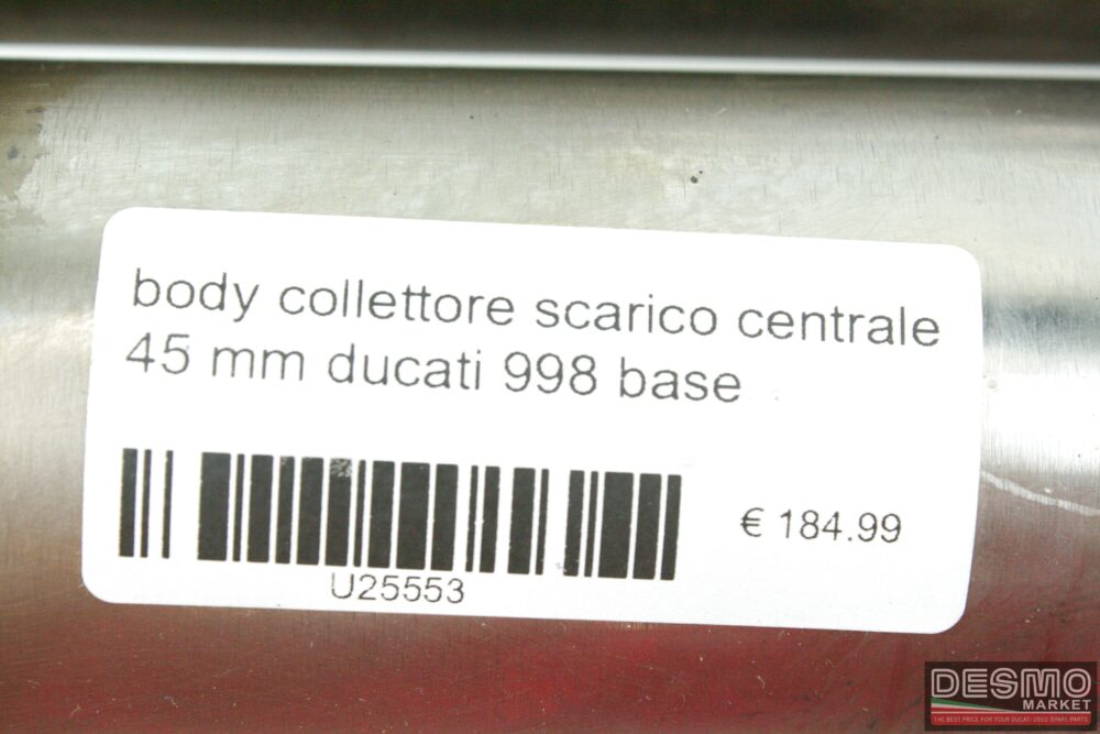 Body collettore scarico centrale 45 mm Ducati 998 base