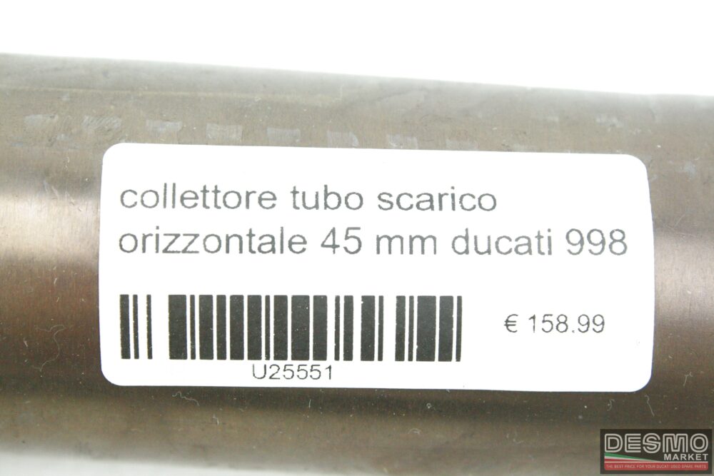 Collettore tubo scarico orizzontale 45 mm Ducati 998