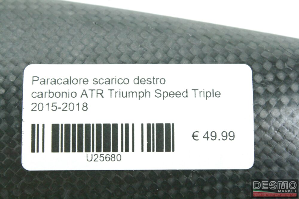 Paracalore scarico destro carbonio ATR Triumph Speed Triple 2015-2018