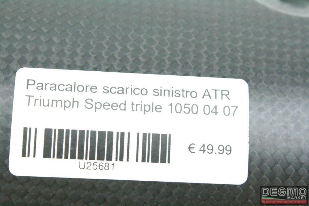 Paracalore scarico sinistro ATR Triumph Speed triple 1050 04 07