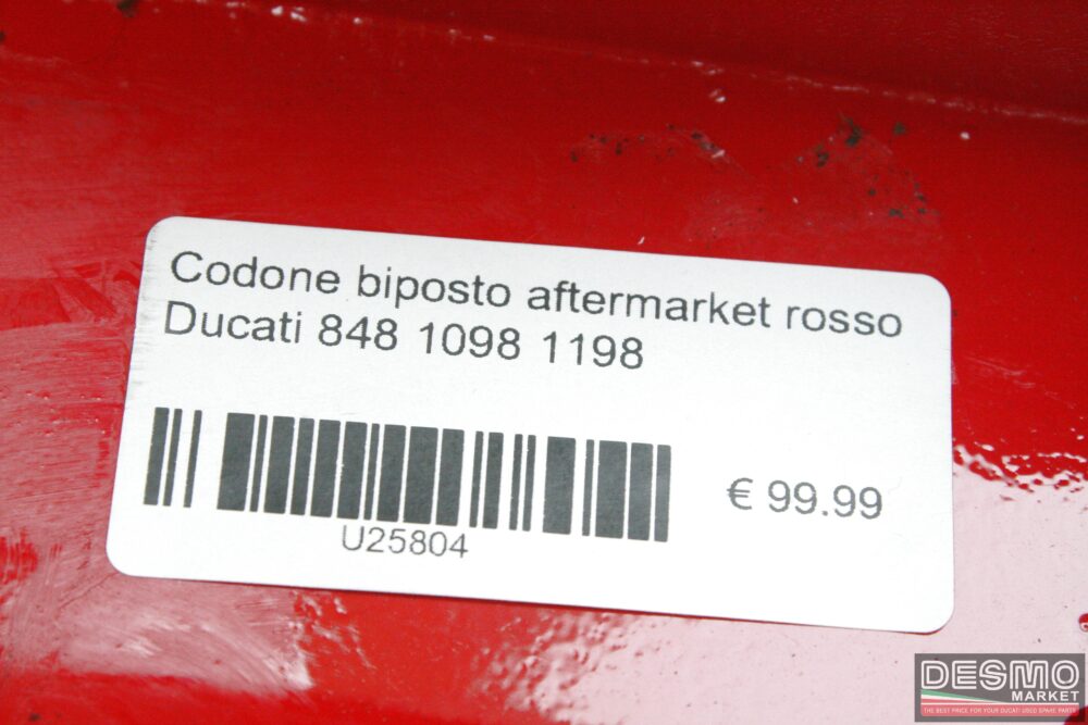 Codone biposto aftermarket rosso Ducati 848 1098 1198