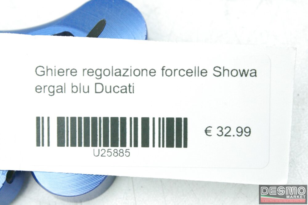 Ghiere regolazione forcelle Showa ergal blu Ducati