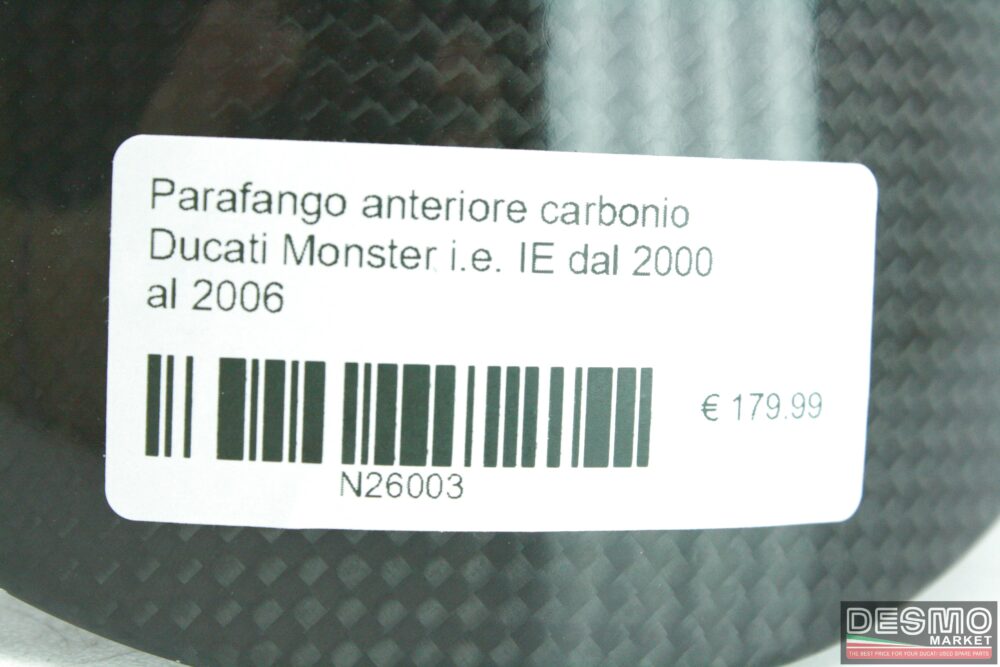 Parafango anteriore carbonio Ducati Monster i.e. IE dal 2000 al 2006