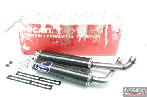 Terminali scarico carbonio Termignoni 50mm per paracalore Ducati 998