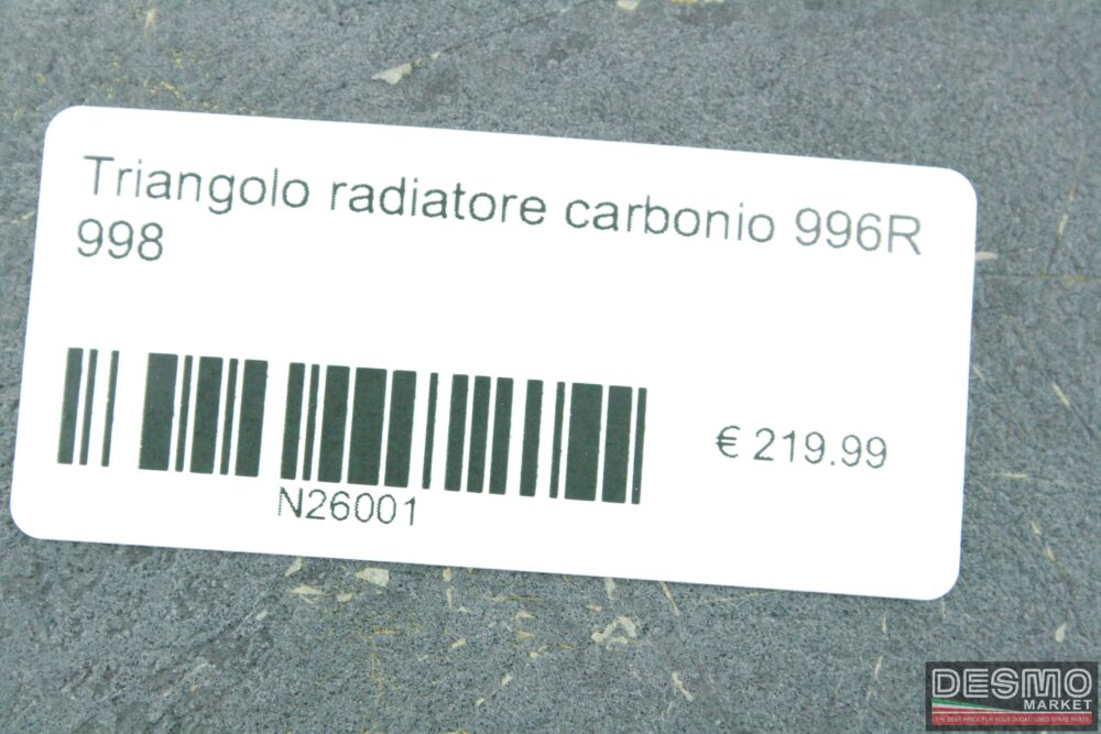 Triangolo radiatore carbonio Ducati 996R 998