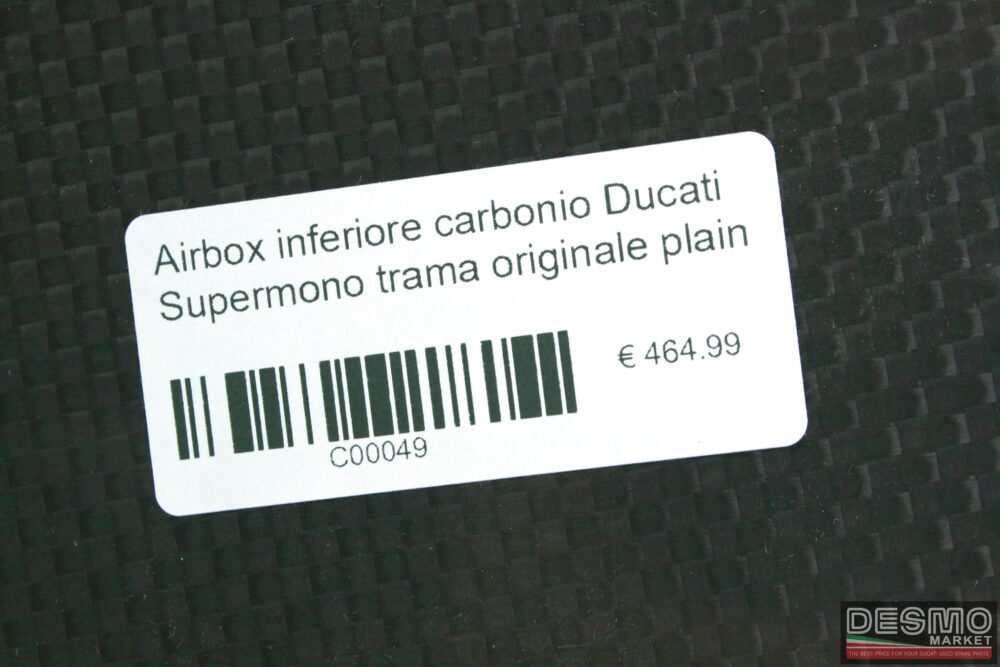 Airbox inferiore carbonio trama originale plain Ducati Supermono