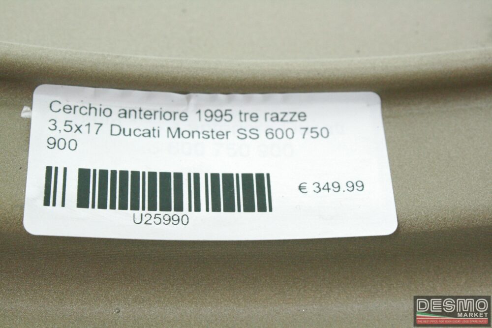 Cerchio anteriore 1995 tre razze 3,5×17 Ducati Monster SS 600 750 900