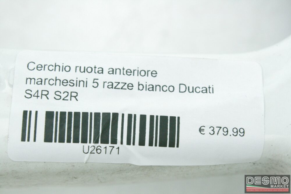 Cerchio ruota anteriore Marchesini 5 razze bianco Ducati S4R S2R