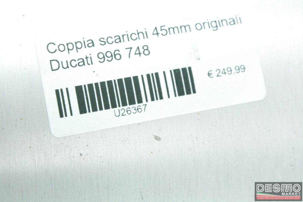 Coppia scarichi 45mm originali Ducati 996 748