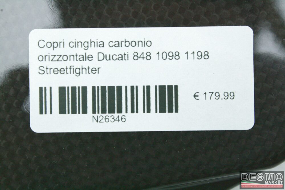 Copri cinghia carbonio orizzontale Ducati 848 1098 1198 Streetfighter