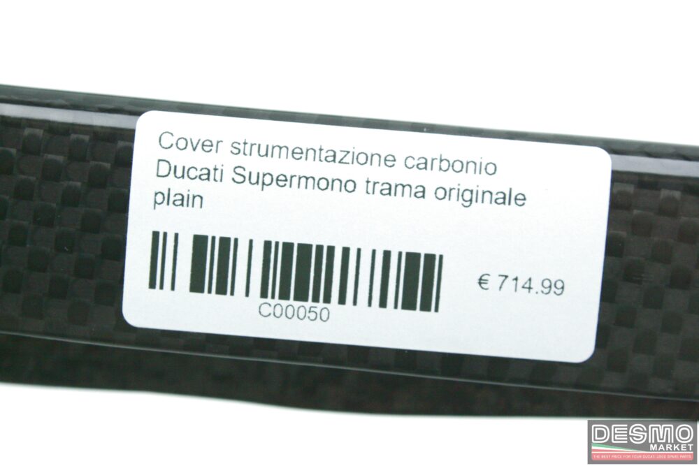 Cover strumentazione carbonio trama originale plain Ducati Supermono