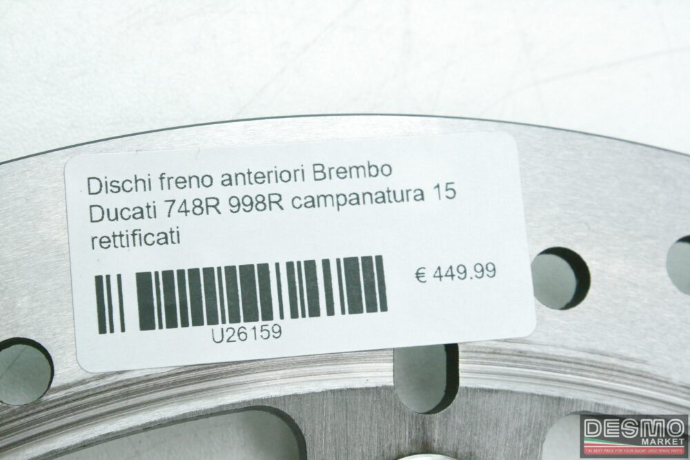 Dischi freno anteriori Brembo campanatura 15 Ducati 748R 998R