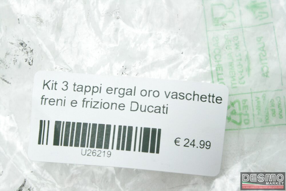 Kit 3 tappi ergal oro vaschette freni e frizione Ducati